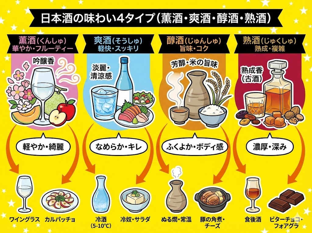 まずはコレだけ！味わいの4タイプで好みの方向性を掴む