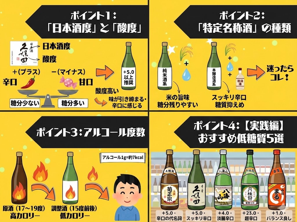 もう迷わない！太りにくい日本酒の賢い選び方4つのポイント
