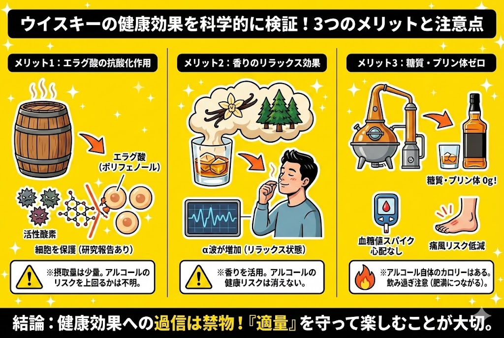 ウイスキーの健康効果は本当か?期待される3つのメリットを科学的に検証