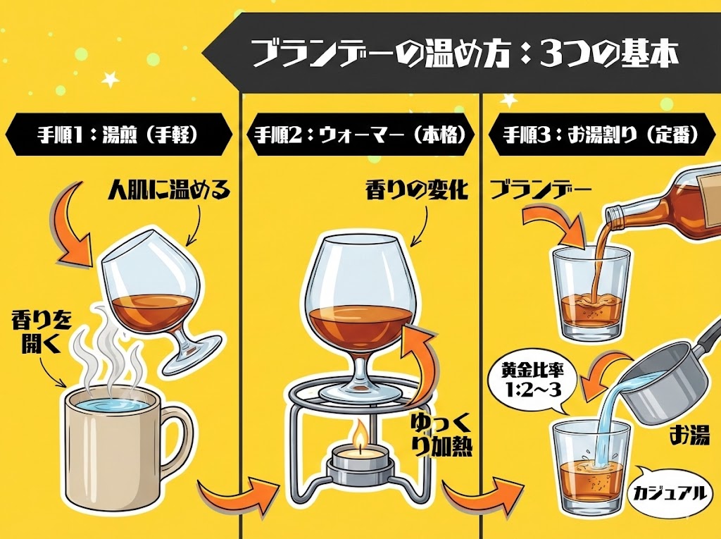 ブランデーの温め方|失敗しない3つの基本手順