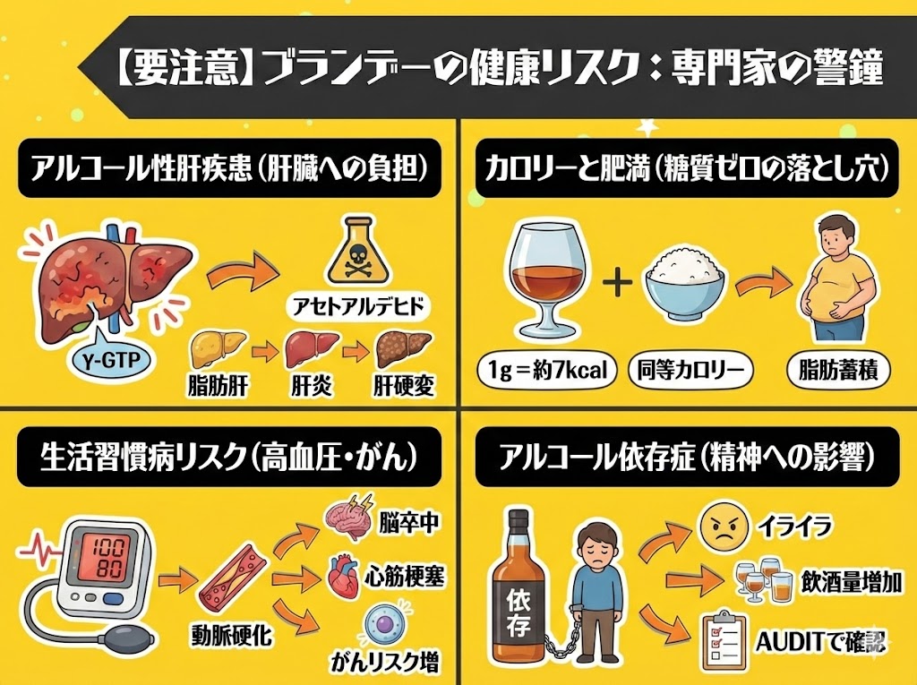 【要注意】専門家が警鐘を鳴らすブランデーの健康リスク