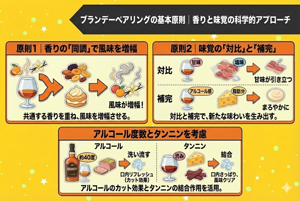 ブランデーペアリングの基本原則|香りと味覚の科学的アプローチ