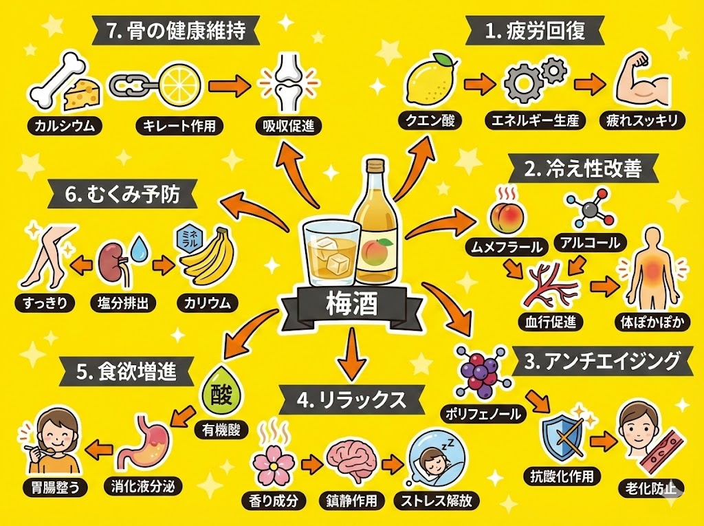 梅酒に期待できる7つの健康・美容効果