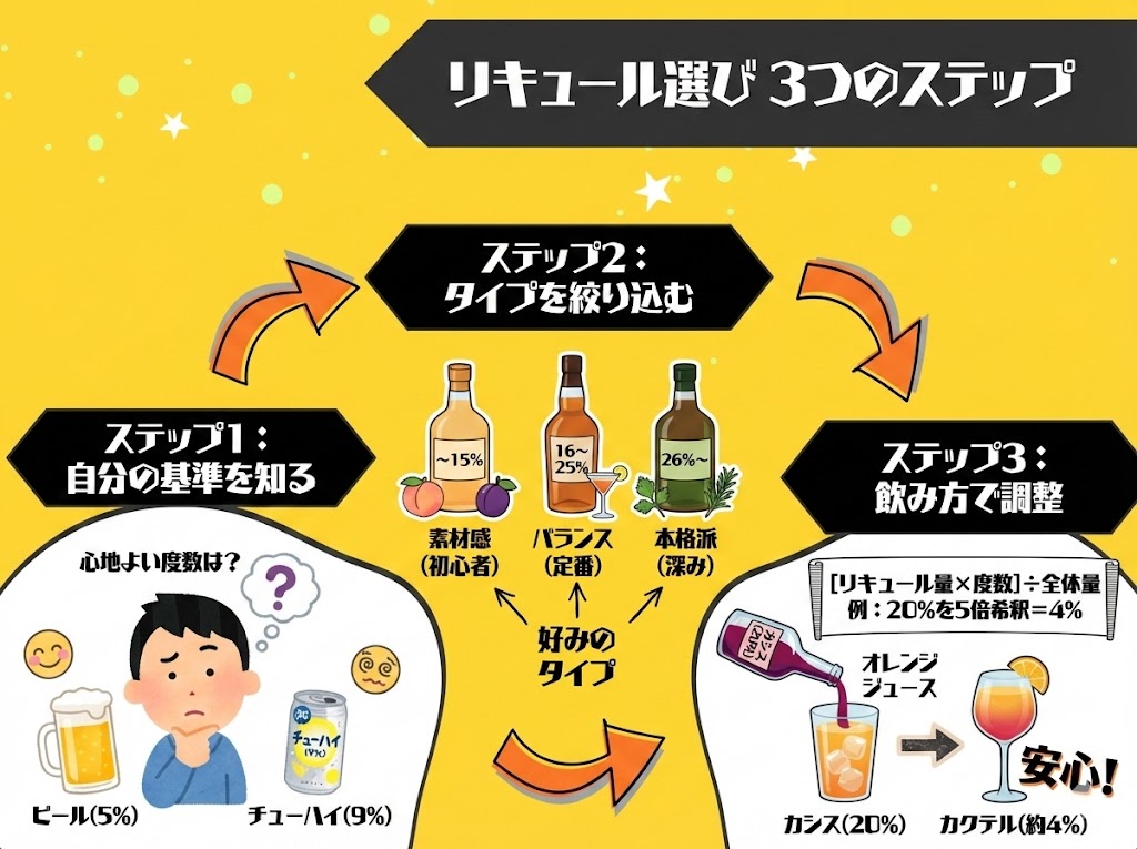 お酒に弱い人のための失敗しないリキュール選び3つのステップ
