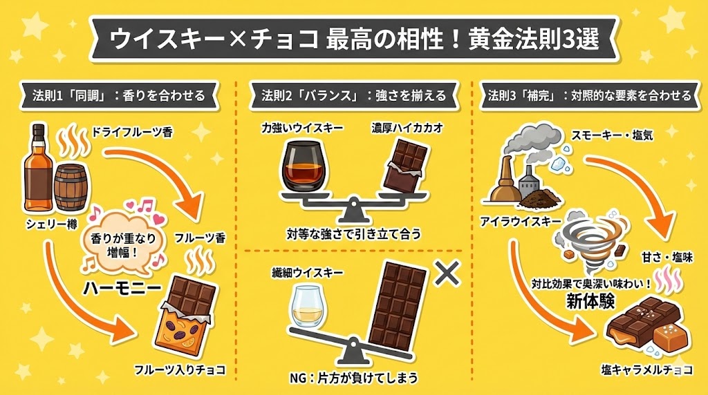 なぜウイスキーとチョコは最高の相性なのか？ペアリングの黄金法則3選