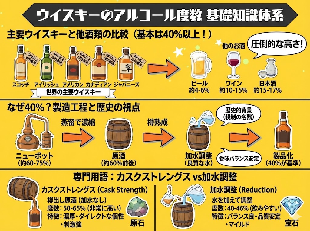ウイスキーのアルコール度数 基本の知識を体系的に理解する