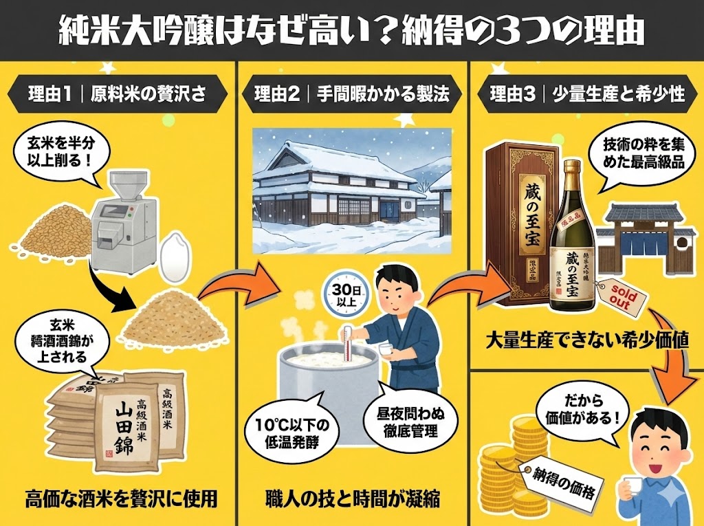 純米大吟醸の価格はなぜ高い？納得できる3つの理由
