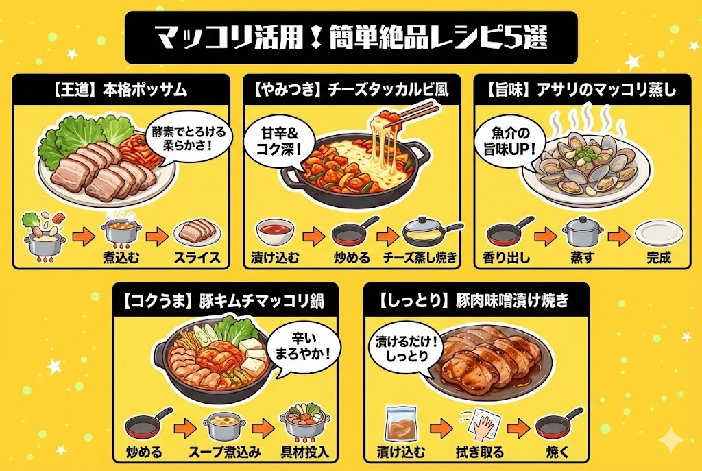 マッコリ料理はチヂミだけじゃない!簡単絶品レシピ5選