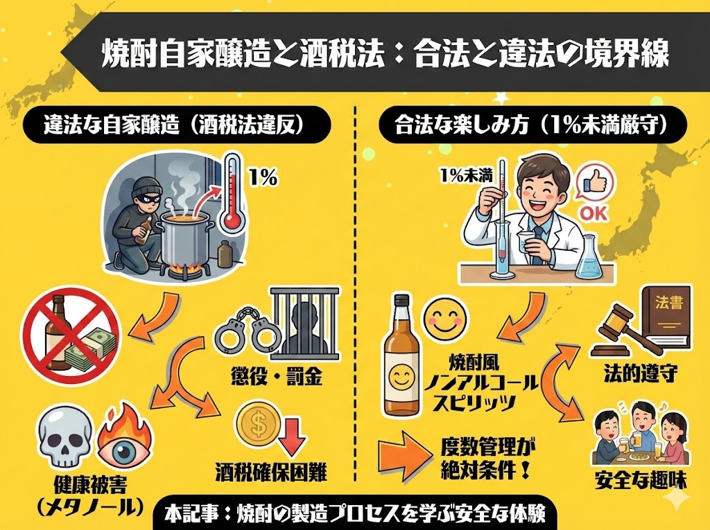 焼酎自家醸造と酒税法｜合法と違法の全知識