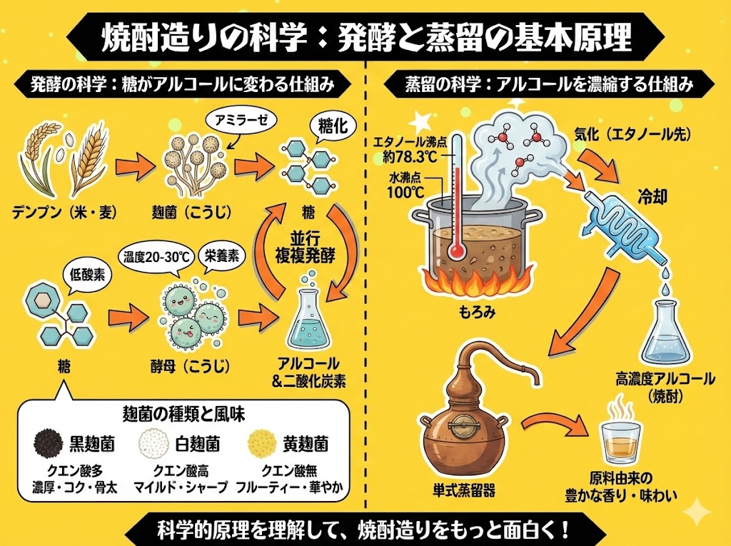 焼酎造りの科学｜発酵と蒸留の基本原理