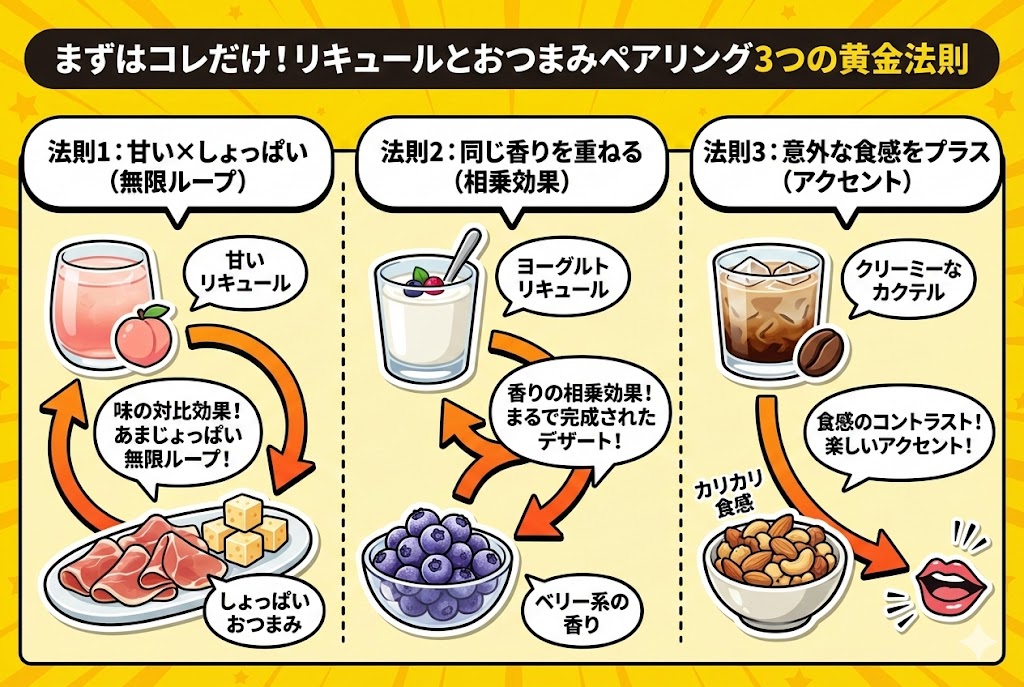 まずはコレだけ!リキュールとおつまみペアリング3つの黄金法則