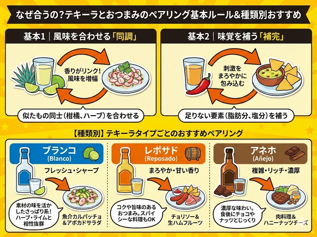 なぜ合うの？テキーラとおつまみのペアリング基本ルール