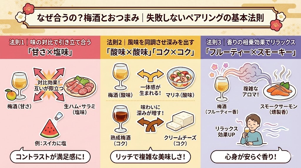 なぜ合うの？梅酒とおつまみ｜失敗しないペアリングの基本法則
