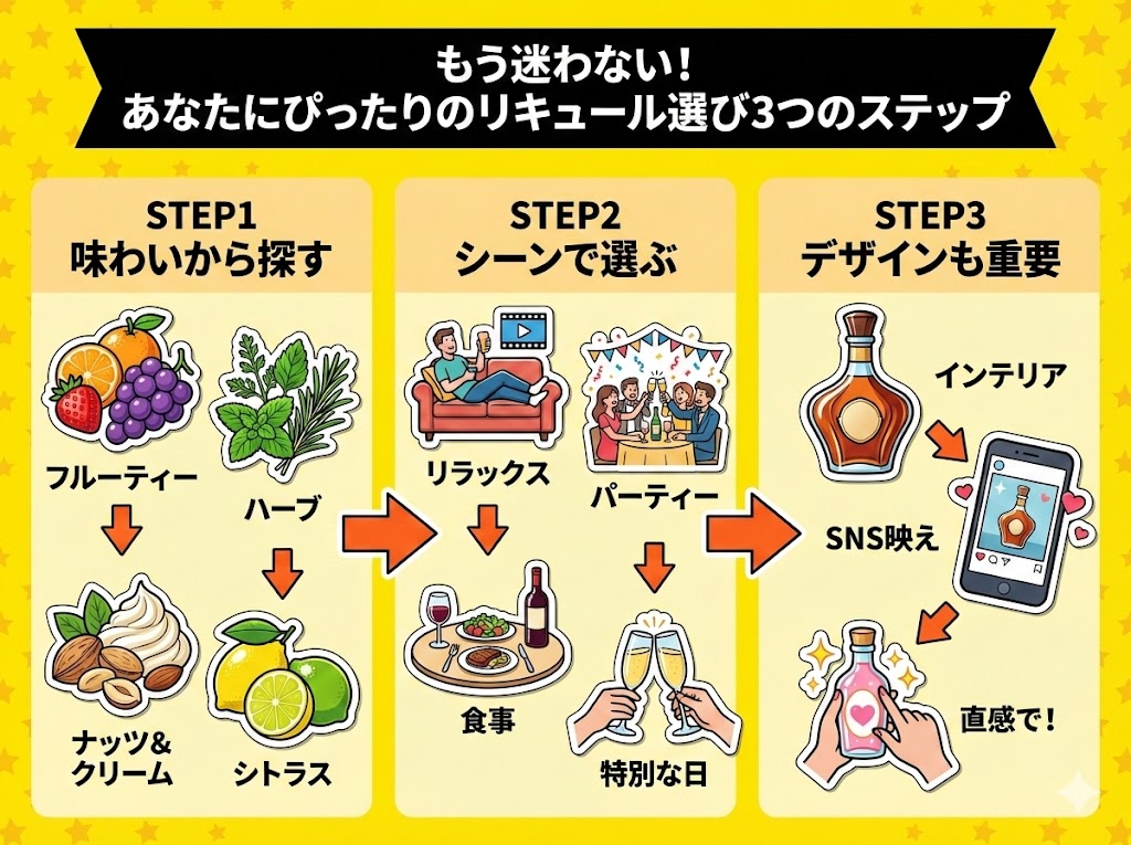 もう迷わない!あなたにぴったりのリキュール選び3つのステップ