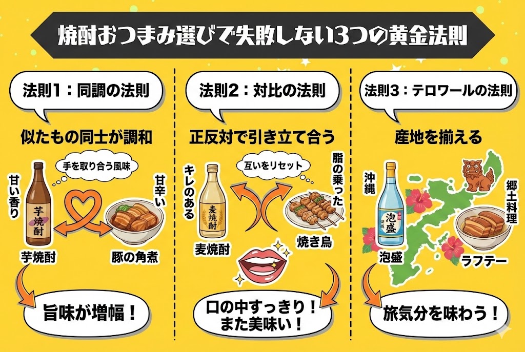 焼酎おつまみ選びで失敗しない3つの黄金法則
