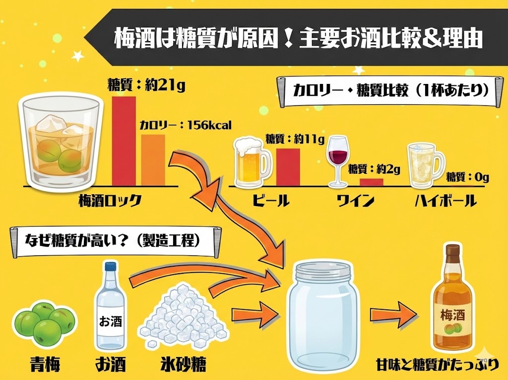 梅酒は本当に太る?主要なお酒とカロリー・糖質を徹底比較