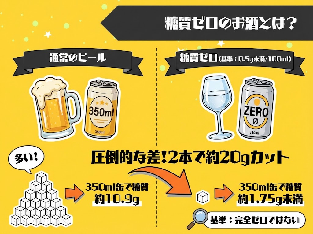 そもそも糖質ゼロのお酒とは?知っておきたい基礎知識