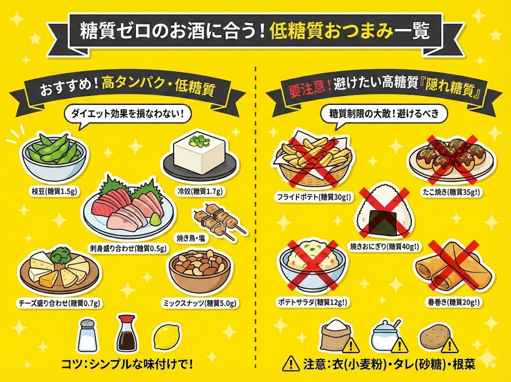 糖質ゼロのお酒に合う!低糖質おつまみ一覧