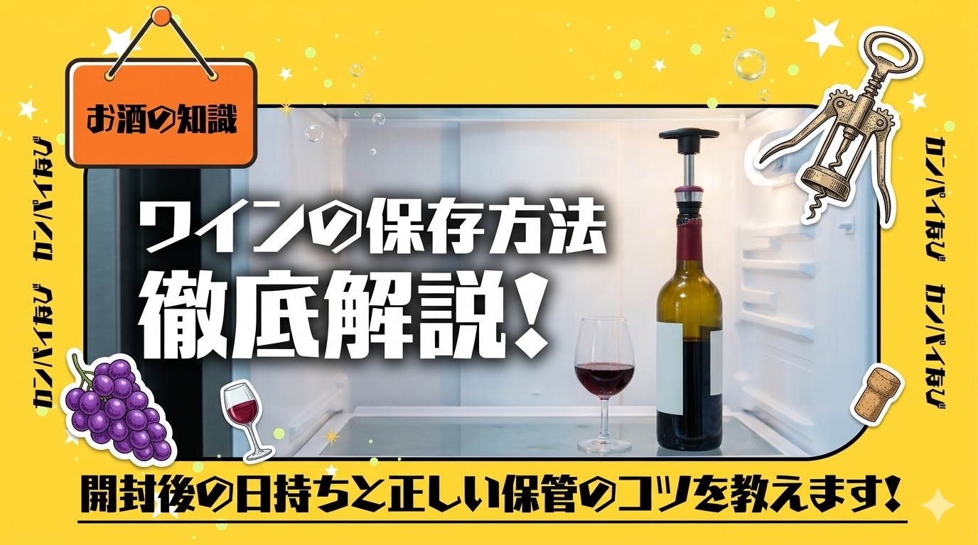 ワインの保存方法を徹底解説！開封後の日持ちと正しい保管のコツ