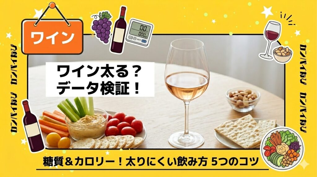 ワインは太る？太らない？カロリー・糖質データで検証＆太りにくい飲み方5つのコツ