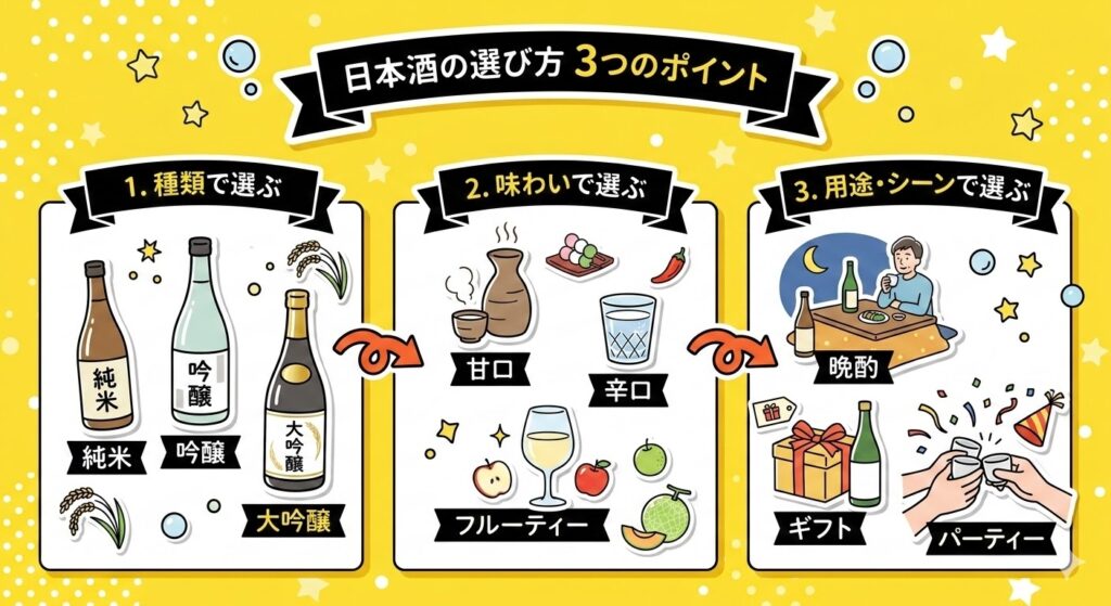 日本酒の選び方 3つのポイント