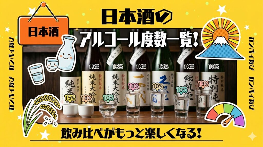 日本酒のアルコール度数一覧！種類別比較と上手な飲み方のコツ