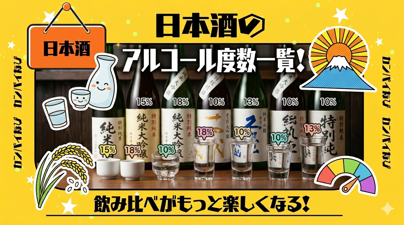 日本酒のアルコール度数一覧！種類別比較と上手な飲み方のコツ