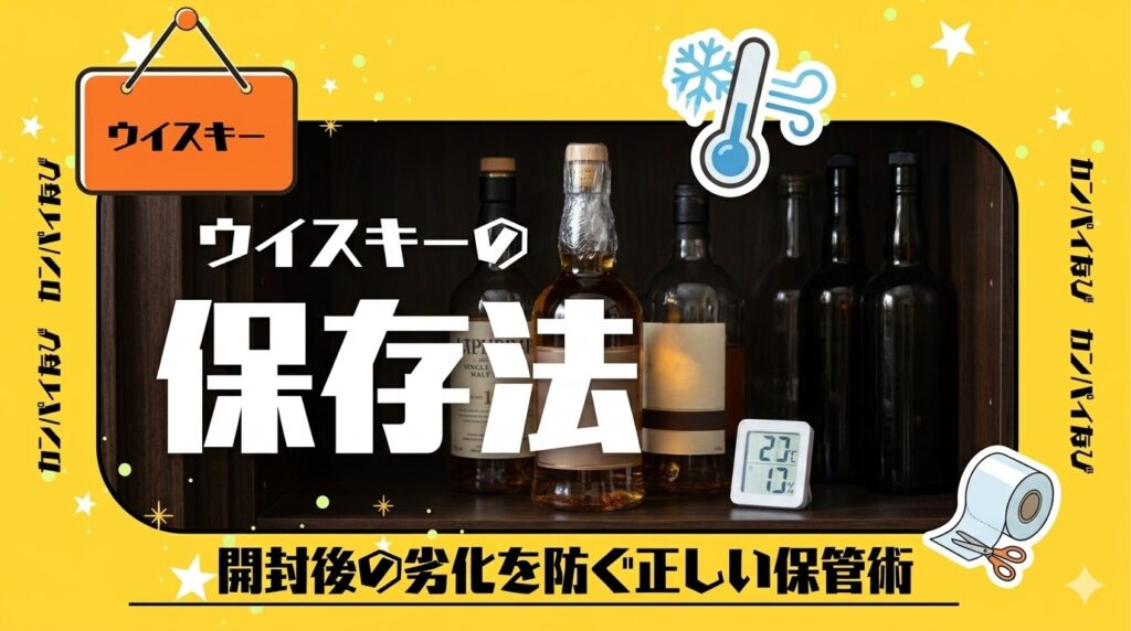 ウイスキーの保存方法を徹底解説！開封後の劣化を防ぐ正しい保管術