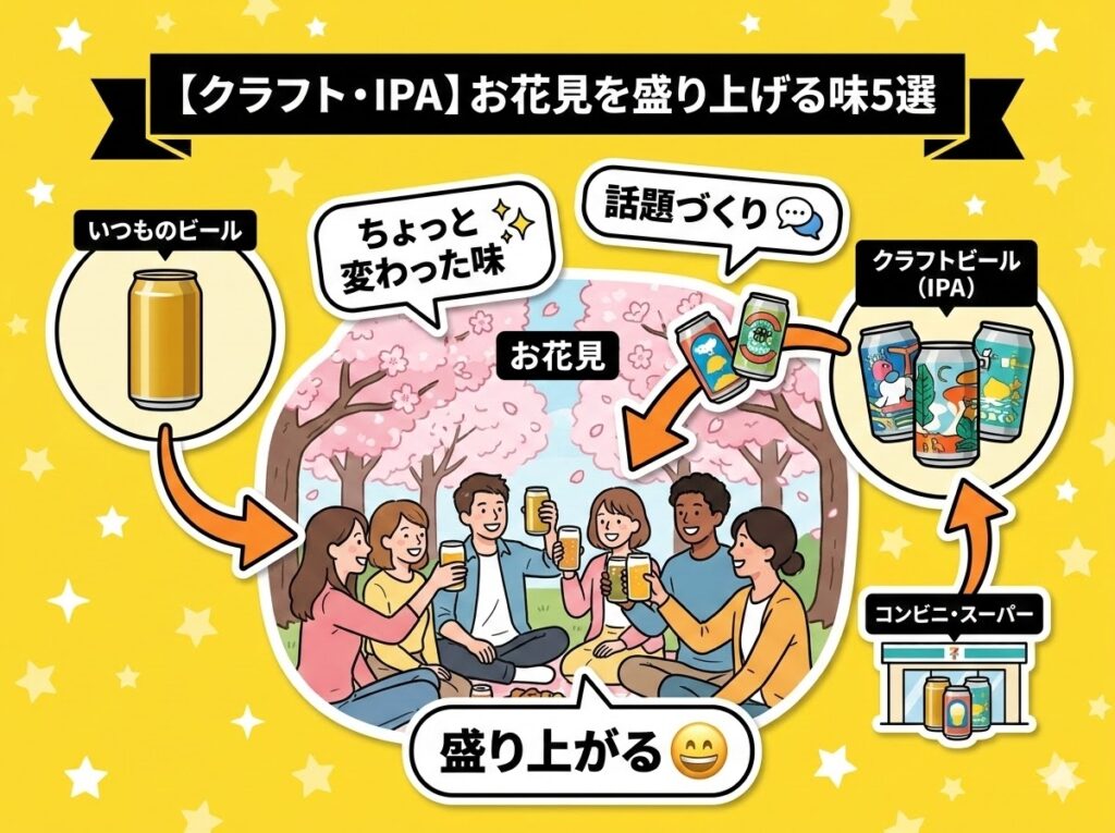 【クラフト・IPA】いつもと違う味で花見を盛り上げる5選