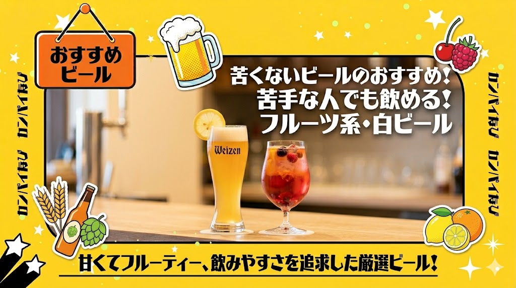 苦くないビールのおすすめ！苦手な人でも飲めるフルーツ系・白ビール