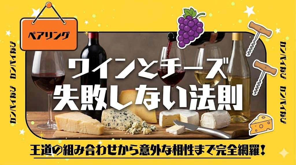 ワインとチーズのペアリング！失敗しない組み合わせの法則を紹介