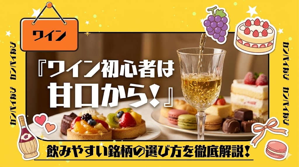 ワイン初心者は甘口から！飲みやすい銘柄の選び方を徹底解説