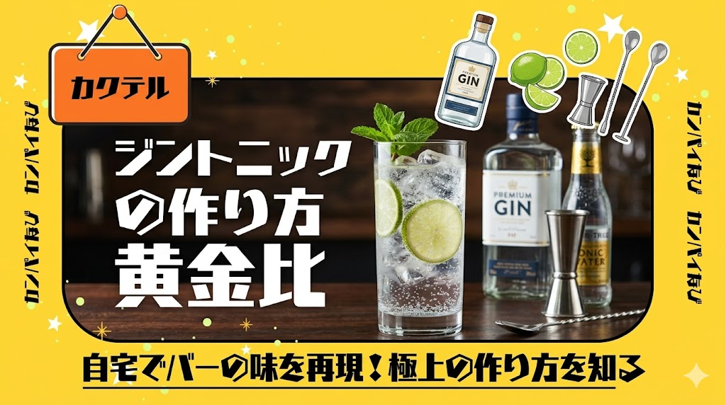 ジントニックの作り方！自宅でバーの味を再現する黄金比を紹介
