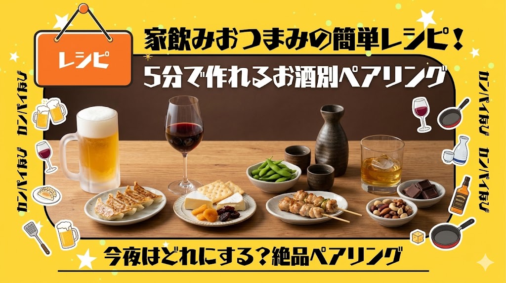家飲みおつまみの簡単レシピ！5分で作れるお酒別ペアリングを紹介