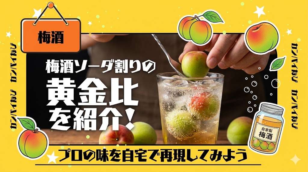 梅酒ソーダ割りの黄金比を紹介！プロの味を自宅で再現してみよう