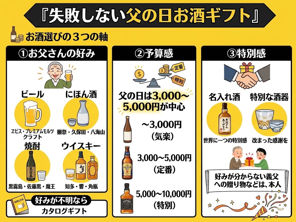 失敗しない父の日お酒ギフトの選び方